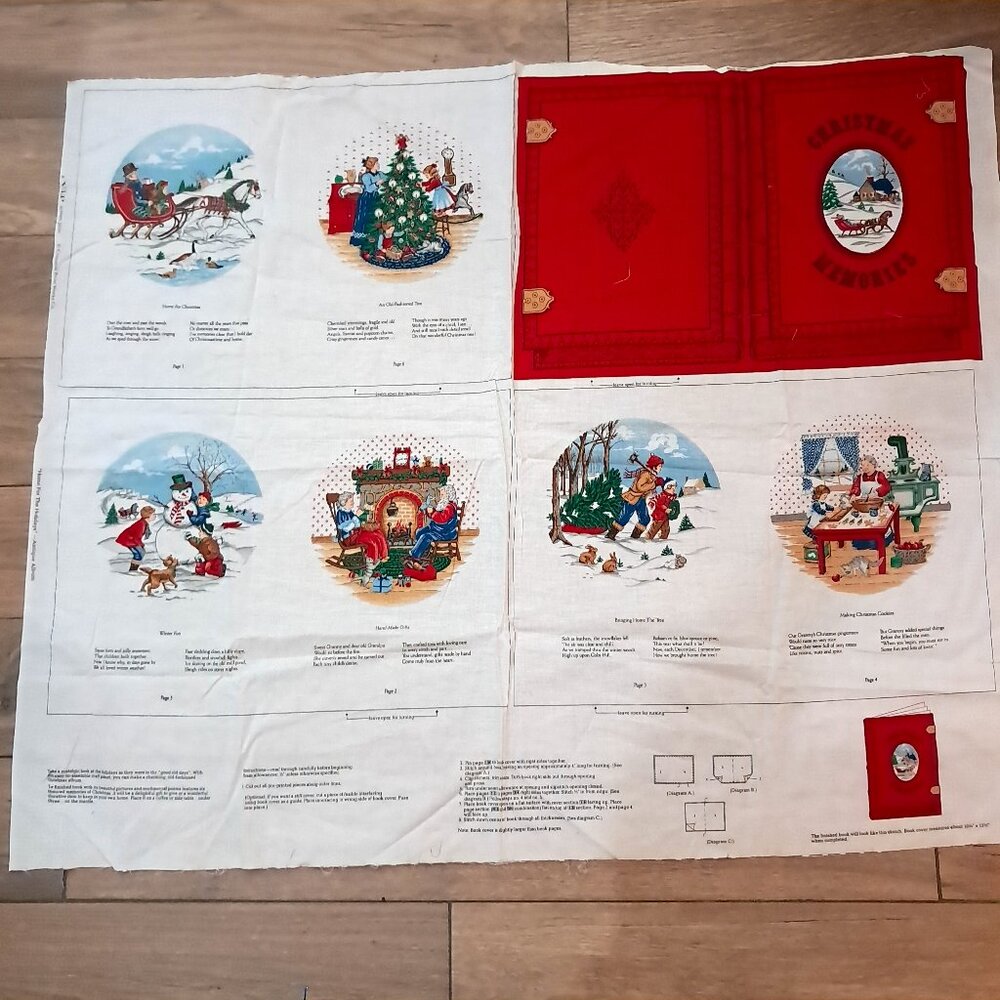 Cranston VIP Craft Soft Fabric Book Panel Home For The Holidays Antique Album